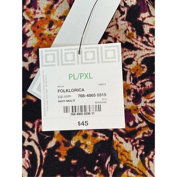 Liz Claiborne Mixed Media Open Kimono Top Size Petite Large NWT - Picture 7 of 8